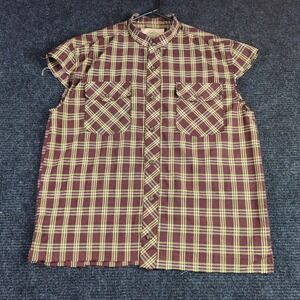 Vintage JNCO Plaid Cut Off Sleeveless Shirt L‎ 1985 Logo DIY Grunge Punk Skate